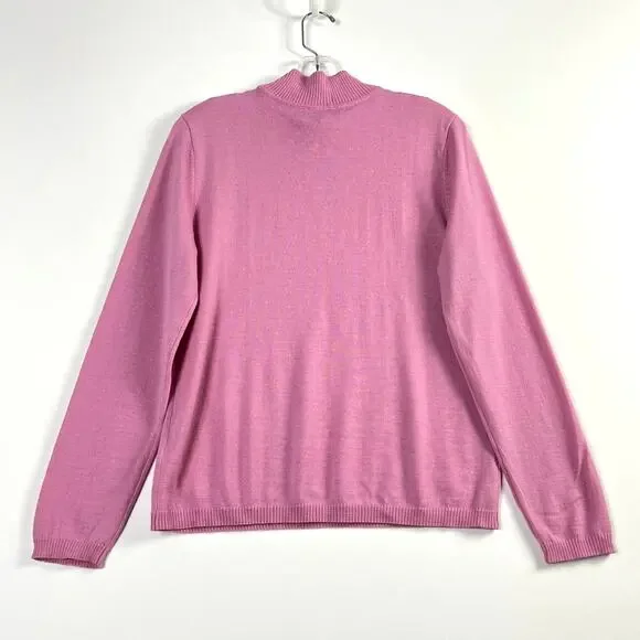 Pendleton Long Sleeve Merino Wool Pullover Sweater Pink Womens Large - Picture 6 of 9